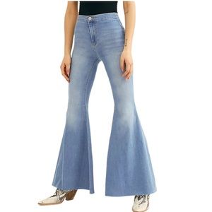 Free People flare jeans.